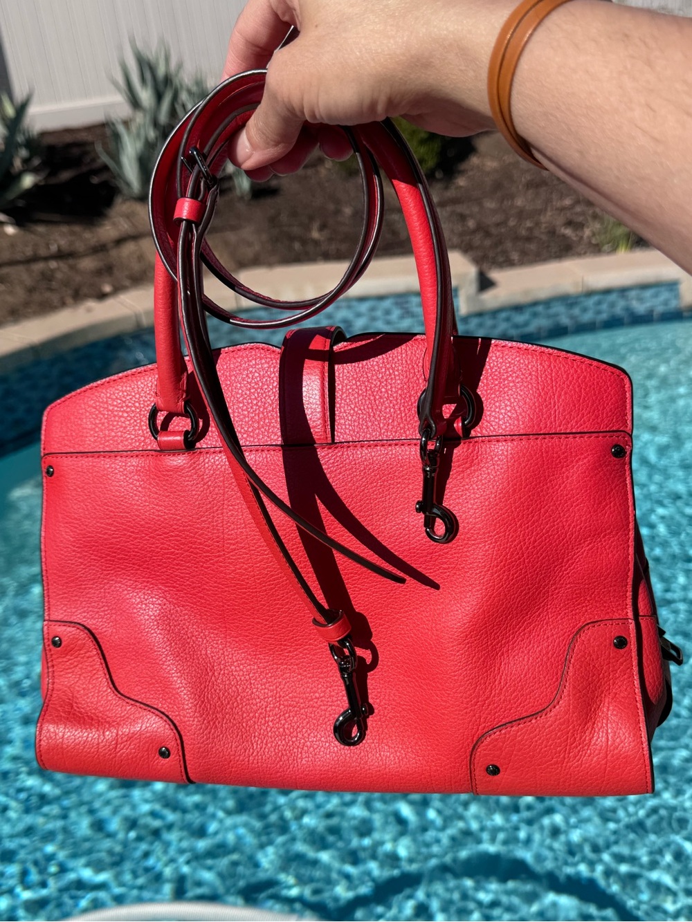 Coach Mercer 30 Red satchel - Picture 4 of 16